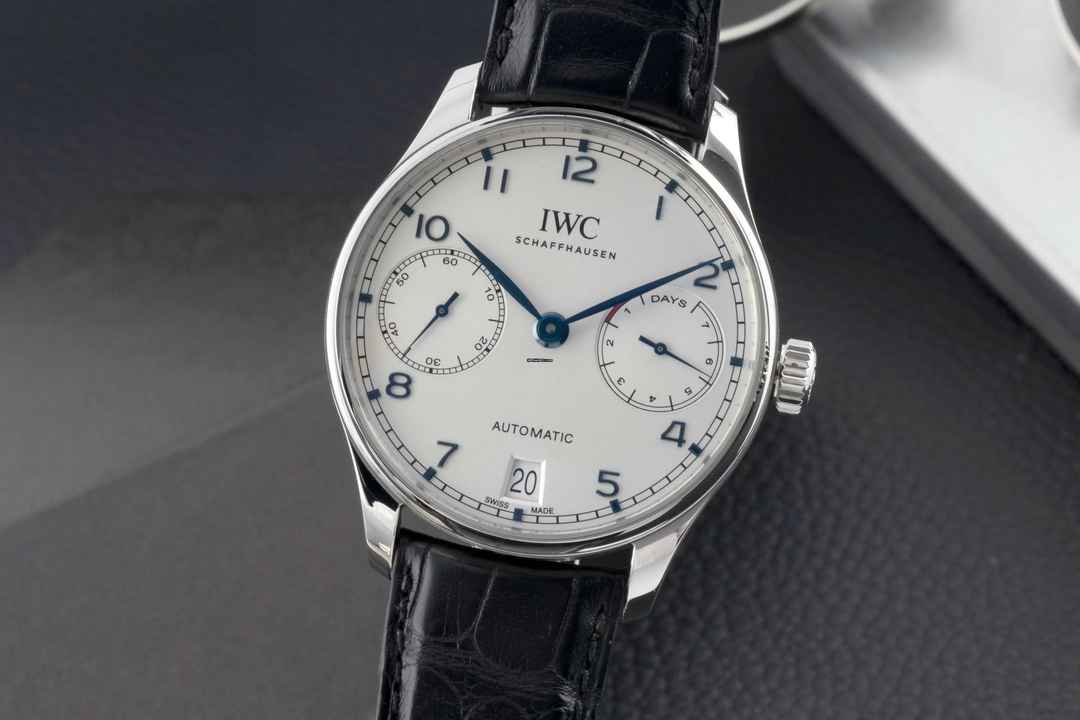  IWC Portugieser Automatik 7 Days Edelstahl Automatik Herrenuhr Ref. IW500705 Papiere 