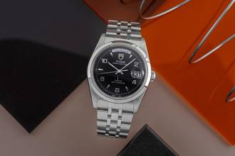 Thumbnail von Tudor Prince Date Day Black Dial Edelstahl Automatik Herrenuhr Ref. 76200