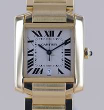 Thumbnail von Cartier Tank Française Automatic Date 18K Gold Klassiker Dresswatch Luxusuhr Top