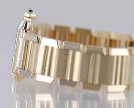 Thumbnail von Cartier Tank Française Automatic Date 18K Gold Klassiker Dresswatch Luxusuhr Top