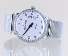 Thumbnail von Meistersinger Vintago Date Stahl 38mm Weiß Einzeiger Neu B+P Dresswatch