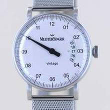 Thumbnail von Meistersinger Vintago Date Stahl 38mm Weiß Einzeiger Neu B+P Dresswatch