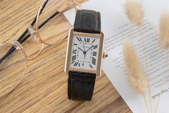 Thumbnail von Cartier Tank Solo Stahl / Gold Datum Automatik Herrenuhr Ref. W5200026 Papiere 2023