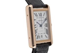 Thumbnail von Cartier Tank Solo Stahl / Gold Datum Automatik Herrenuhr Ref. W5200026 Papiere 2023