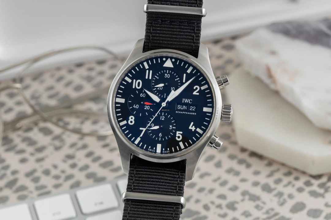  IWC Fliegeruhr Chronograph Pilot´s Day-Date Chronograph Automatik Herrenuhr IW377709 B&P  