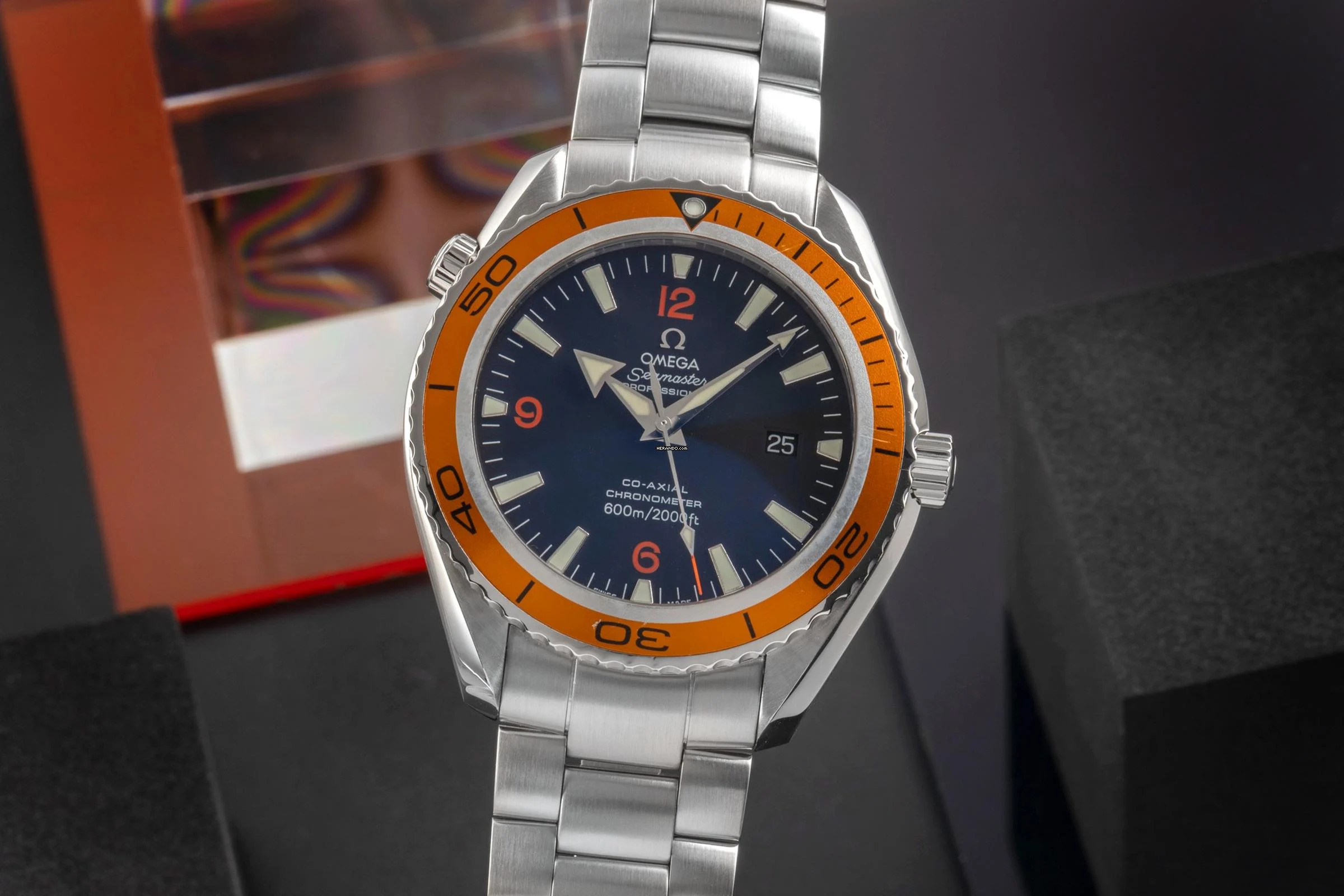  Omega Seamaster Planet Ocean 600M Stahl Automatik Ref. 2208.50.00 Papiere 2007  