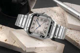 Thumbnail von Cartier Santos Edelstahl Automatik Herrenuhr Medium WSSA0010 4075