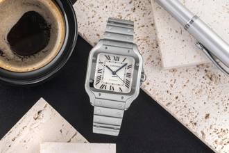 Thumbnail von Cartier Santos Edelstahl Automatik Herrenuhr Medium WSSA0010 4075