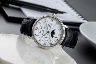 Thumbnail von Blancpain Villeret Complete Calendar Chronograph Stahl Automatik Herrenuhr Ref. 6685-1127-55B