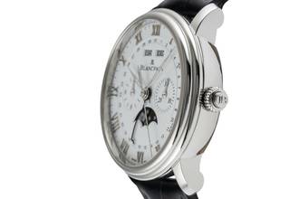 Thumbnail von Blancpain Villeret Complete Calendar Chronograph Stahl Automatik Herrenuhr Ref. 6685-1127-55B