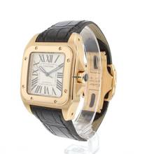 Thumbnail von Cartier Santos 100 MM Rose Gold Silver Dial