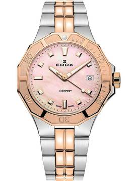  Edox 53020-357RM-ROR Delfin Diver Damenuhr 38mm 20ATM 