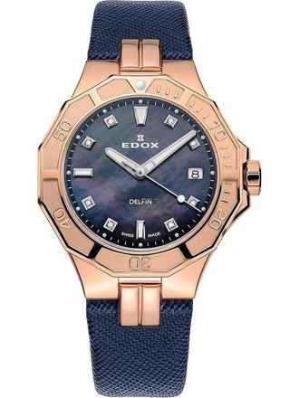  Edox 53020-37RC-NANR Delfin Diver Damenuhr 38mm 20ATM 