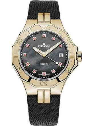  Edox 53020-37JC-NANRUD Delfin Diver Damenuhr 38mm 20ATM 
