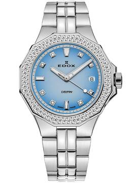  Edox 53020-3D120M-BUCND Delfin Diamant Diver Damenuhr 38mm 20ATM 