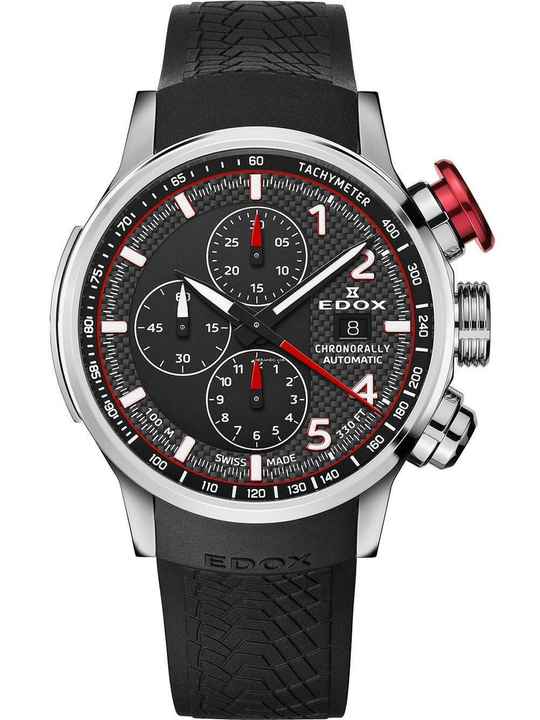  Edox Chronorally 01129-TRCA-NCAR Chronorally Automatik Herrenuhr 45mm 10ATM 