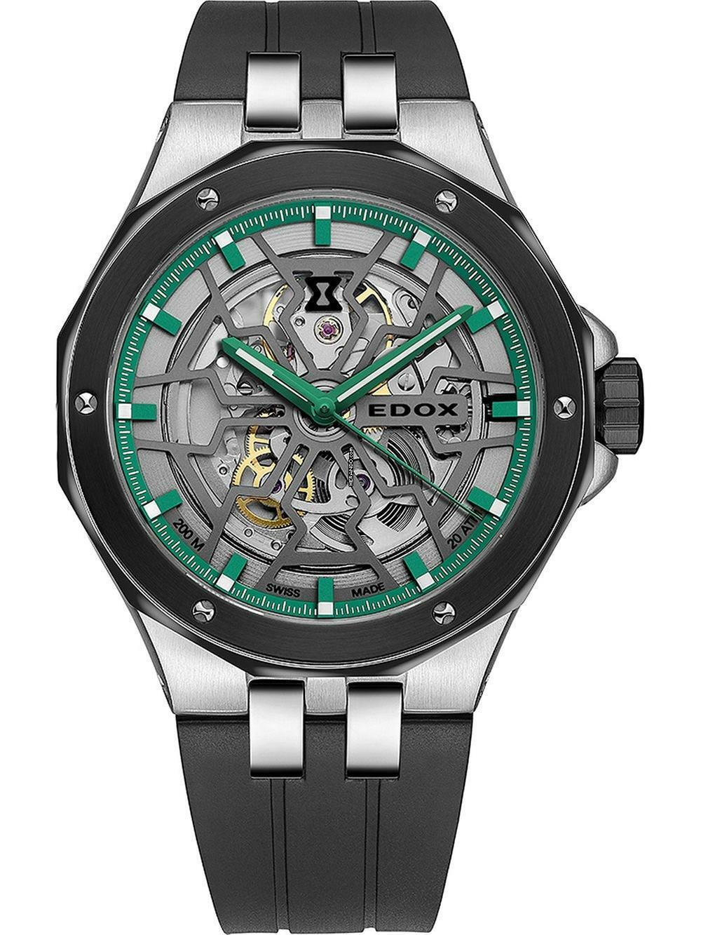 Edox 85303-3NN-VB Delfin Mecano Automatik Herrenuhr 43mm 20ATM 