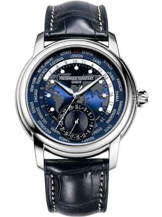  Frederique Constant FC-718NWM4H6 Classic Worldtimer Automatik Herrenuhr 42mm 5ATM  
