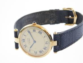 Thumbnail von Cartier Vendome massiv 30mm Herrenuhr Rarität im TOP Zustand mit original Band & Schließe