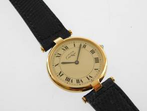 Thumbnail von Cartier Vendome massiv 30mm Herrenuhr Rarität im TOP Zustand mit original Band & Schließe