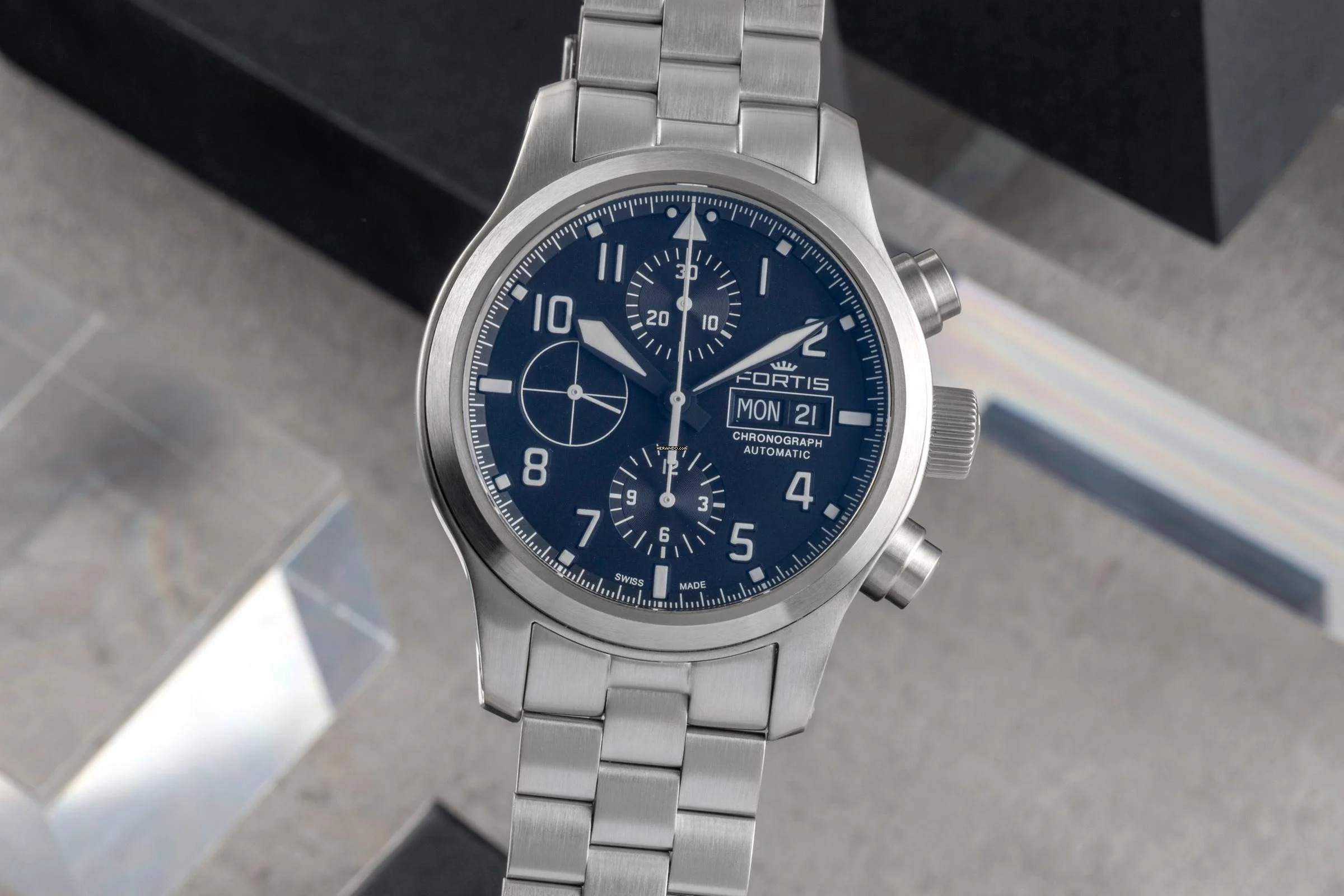  Fortis Aeromaster Chronograph Stahl Automatik Ref.656.10.141  