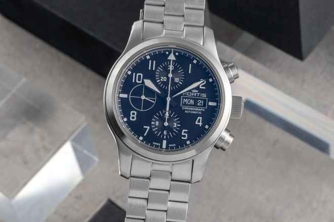  Fortis Aeromaster Chronograph Stahl Automatik Ref.656.10.141  
