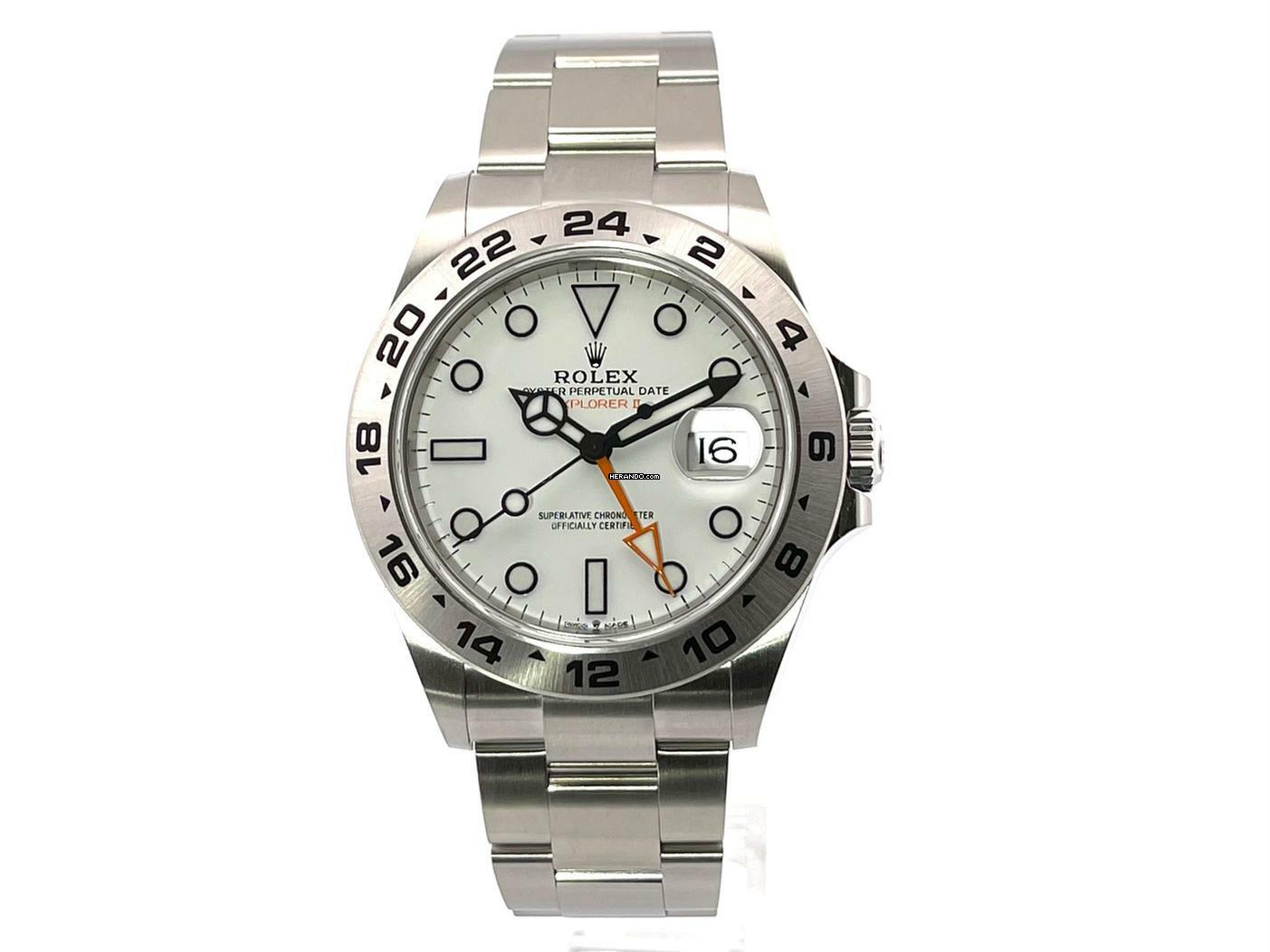  Rolex Explorer II 42 Edelstahl Ref. 226570 Zifferblatt Weiß 