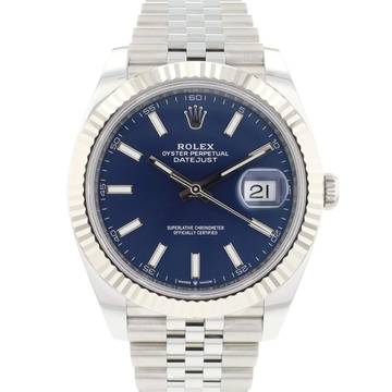  Rolex Datejust 41 Jubilee Fluted Blue Dial 