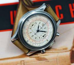 Thumbnail von Longines SUPER RARE 13ZN TRE-TACCHE CHRONOGRAPH WITH SANDWICH DIAL 4974
