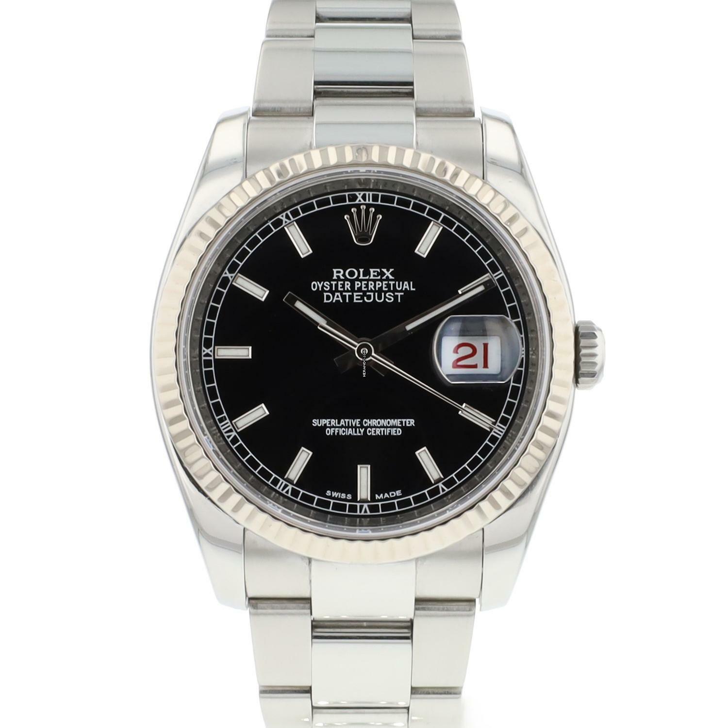 Rolex Datejust 36 Jubilee Fluted Black Dial