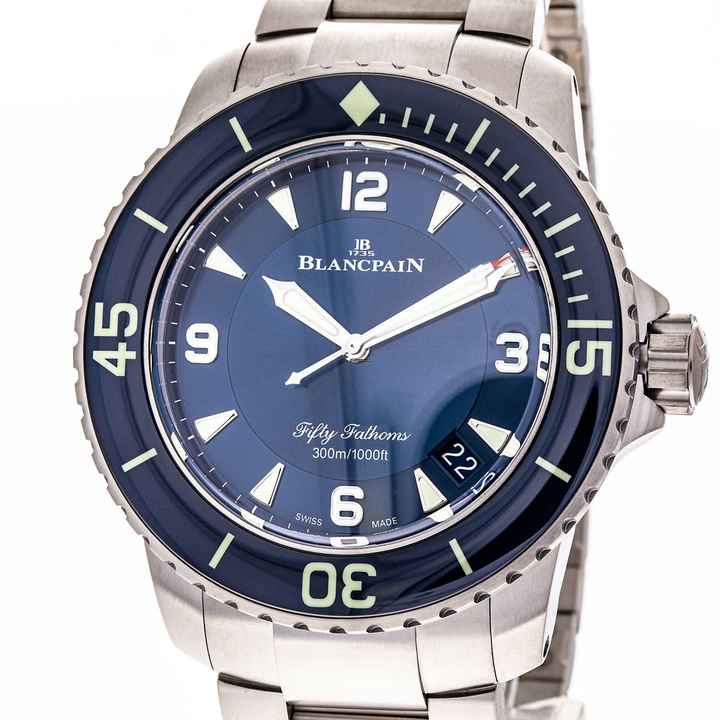  Blancpain Fifty Fathoms Automatique 45mm Blue – 5015-12B40-98B – like NEW – 2022 Full Set 