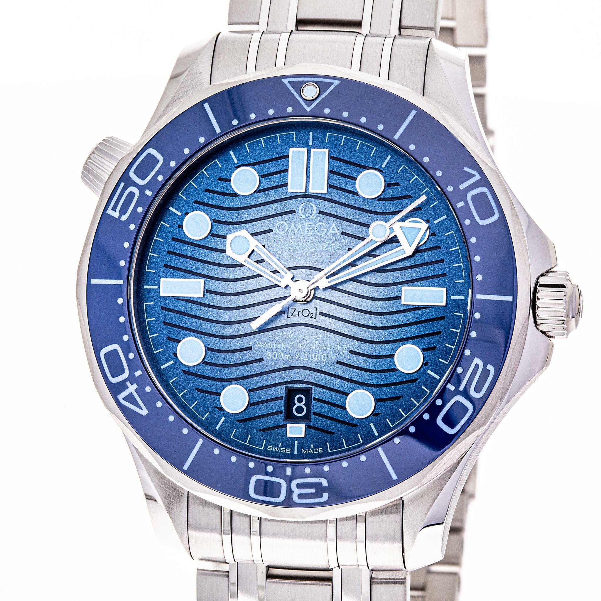 Omega Seamaster Diver 300 M Summer Blue Seamaster D. 300m 75th – 210.30.42.20.03.003 – NEW & Unworn – 08/2025 Full Set