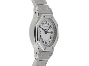 Thumbnail von Cartier Santos Octagon PM kleines Modell Ref.187903 1992 orig. Box sehr gut Vintage