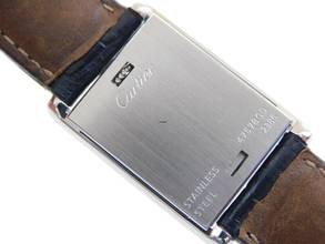 Thumbnail von Cartier Basculante 2386 im Traum Zustand mit original Cartier Krokoband und Schließe
