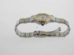 Thumbnail von Cartier Santos Octagon Automatik Damenuhr Stahl Gold Rarität aus den 80 er Jahren Mit original Cartier Zertifikat