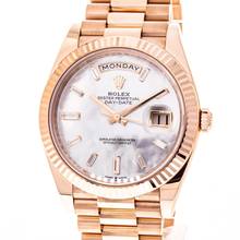 Thumbnail von Rolex Day-Date 40 Rosé 40 Perlmutt Baguette Diamond Dial – 228235 – like NEW – 2025 Full Set
