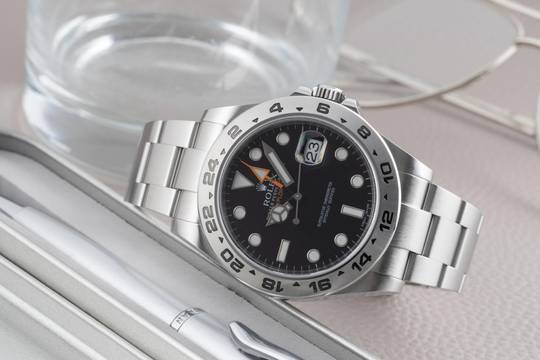  Rolex Explorer II Black Dial Oyster Edelstahl Automatik Herrenuhr Ref. 216570  