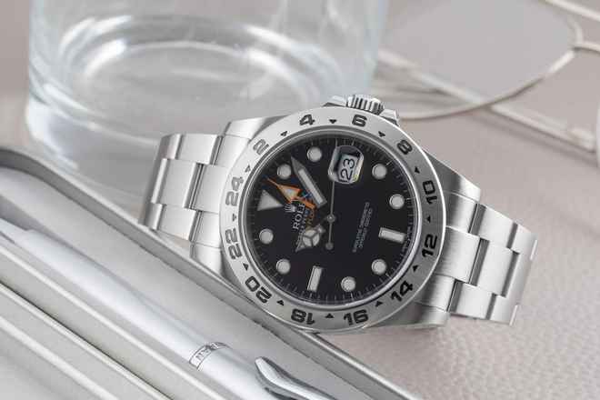  Rolex Explorer II Black Dial Oyster Edelstahl Automatik Herrenuhr Ref. 216570  