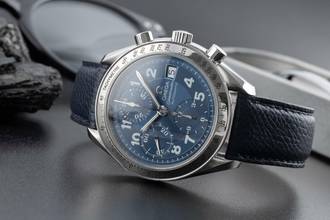 Thumbnail von Omega Speedmaster Date Blue Dial Chronograph Automatik Ref. 3513.82.00
