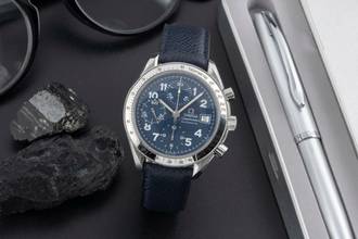Thumbnail von Omega Speedmaster Date Blue Dial Chronograph Automatik Ref. 3513.82.00