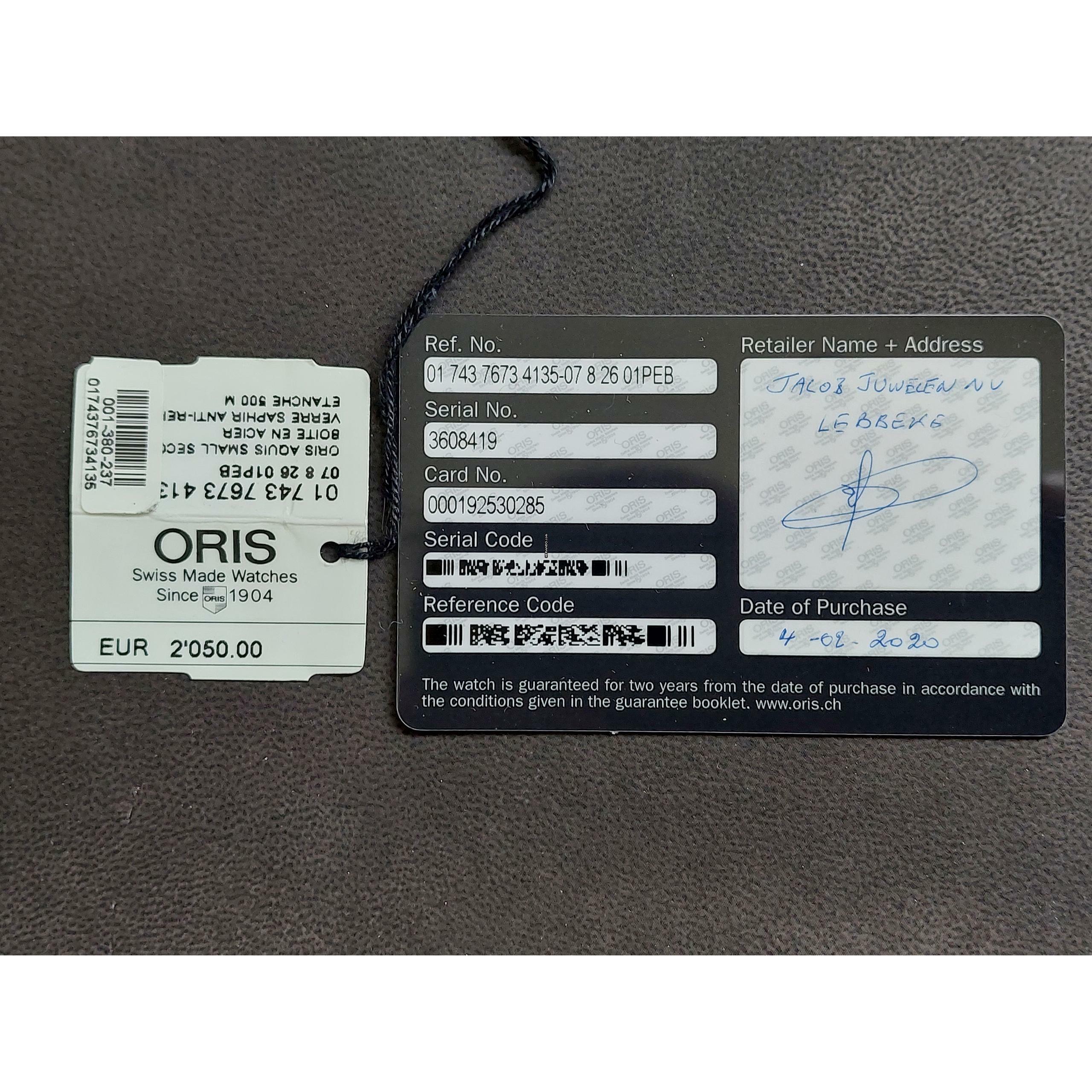 Thumbnail von Oris Aquis Small Second Date Full Set