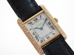 Thumbnail von Cartier Tank Louis Cartier 18 Karat Louis Tank fresh Cartier Service 9/25 Factory Diamond 21 x 28 mm Faltschließe 2 Jahre Cartier Garantie mit original Brillantbesatz wie Neu