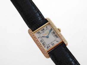 Thumbnail von Cartier Tank Louis Cartier 18 Karat Louis Tank fresh Cartier Service 9/25 Factory Diamond 21 x 28 mm Faltschließe 2 Jahre Cartier Garantie mit original Brillantbesatz wie Neu