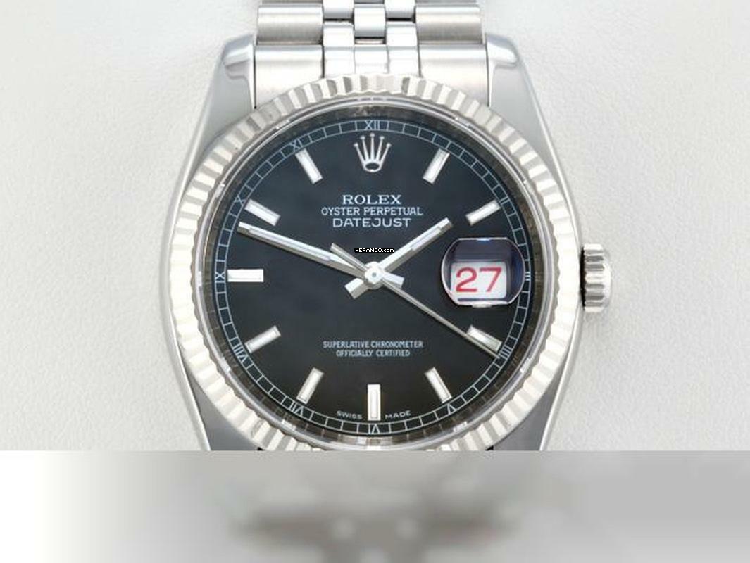  Rolex Datejust 36 36mm 116234 2014 Edelstahl Weissgold 750 Automatik Gold Stahl  