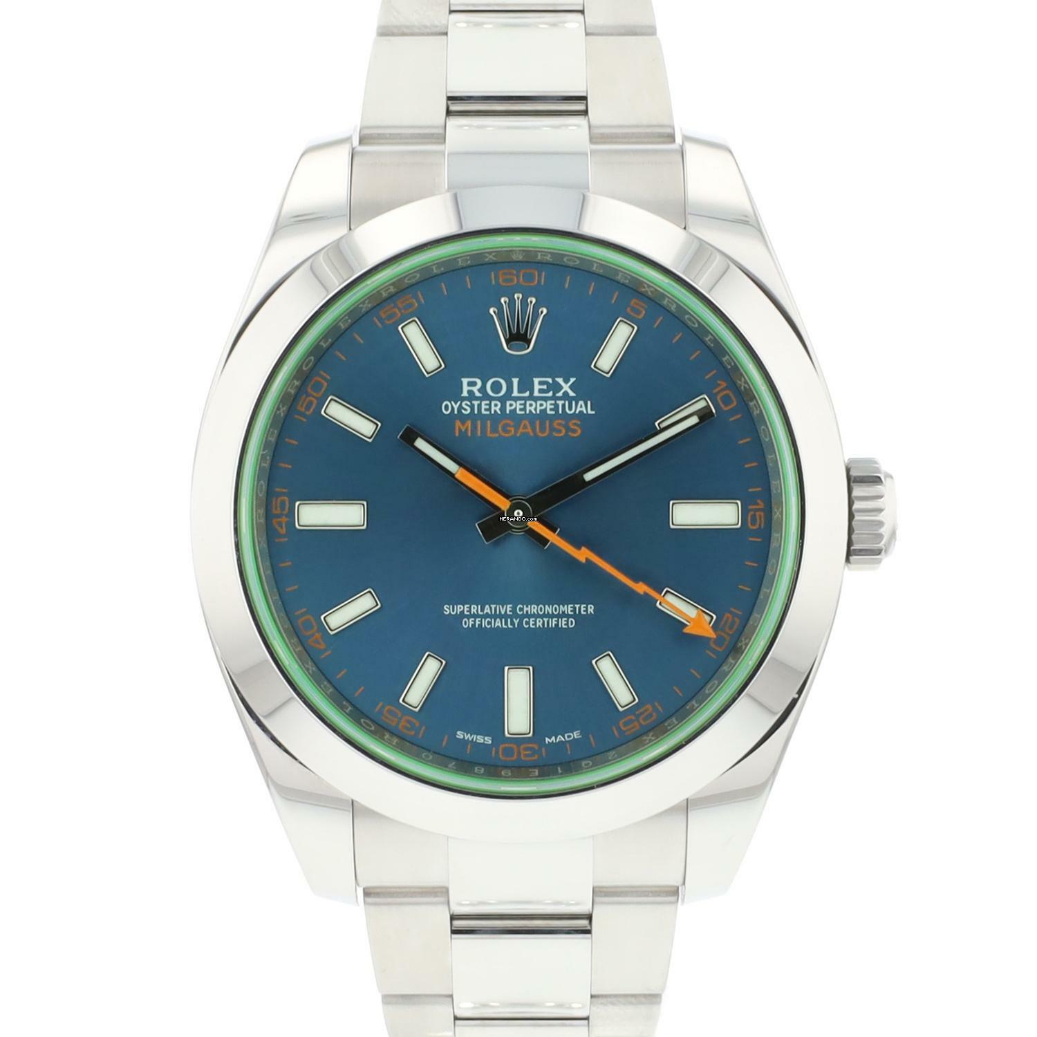  Rolex Milgauss Blue Dial 116400GV  