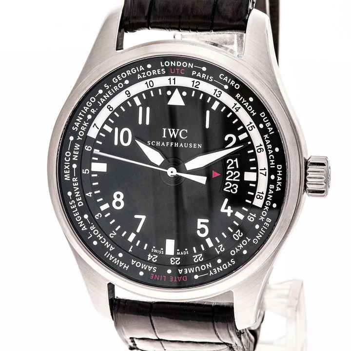  IWC Fliegeruhr Worldtimer 45 Black Dial – IW326201 – like NEW – 2015 Full Set 