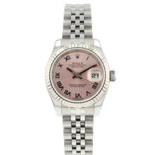 Thumbnail von Rolex Lady-Datejust 26 Steel Gold Jubilee Fluted Pink Roman Dial