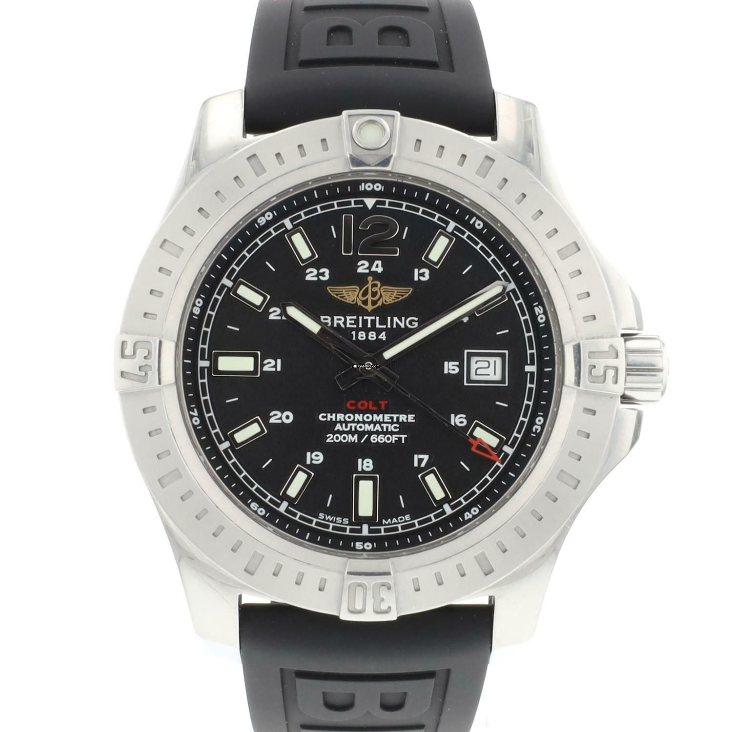  Breitling Colt Automatic 44 Automatic Black Dial  