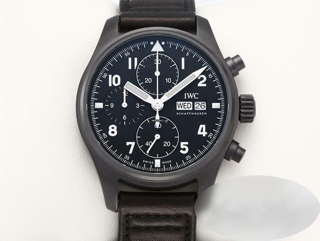 IWC Fliegeruhr Chronograph Tribute To 3705 Iw387905 2022 Automatik Pilot Watch Black Dial