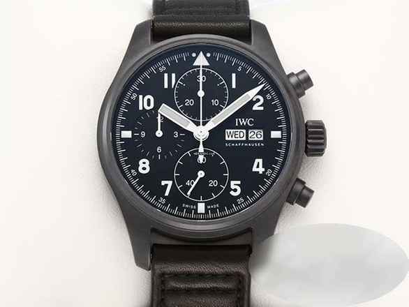  IWC Fliegeruhr Chronograph Tribute To 3705 Iw387905 2022 Automatik Pilot Watch Black Dial 